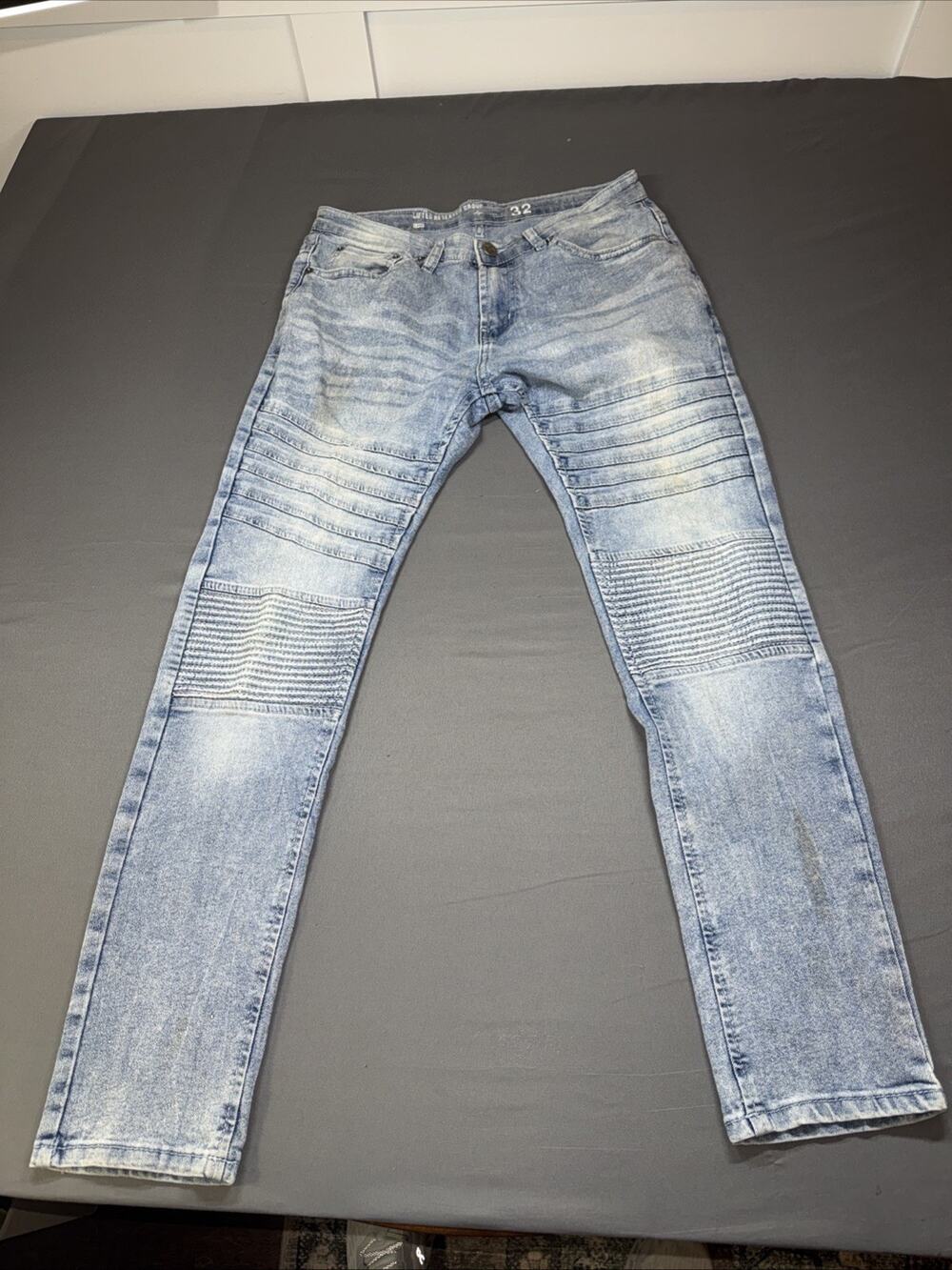 LRG Lifted Research Group Men's Jeans Skinny Fit Stretch Denim Blue Wash 32x28